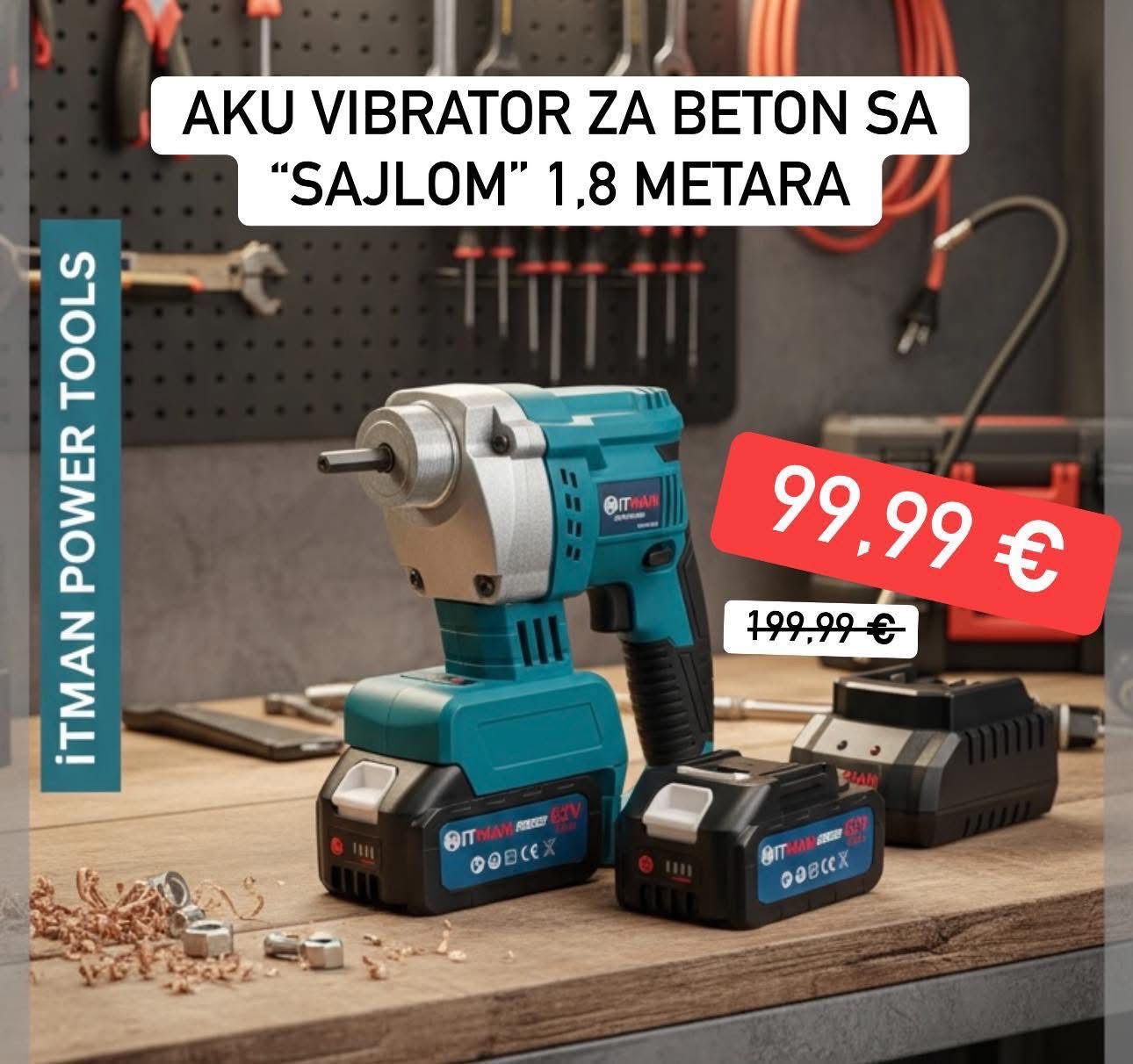 Hitman 62V Akumulatorski Vibrator za Beton