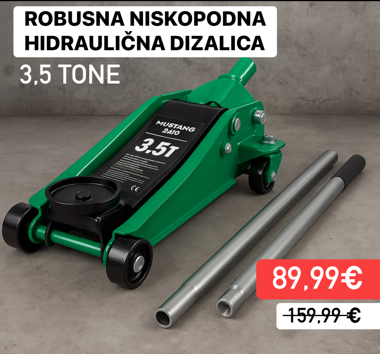 Niskoprofilna 3,5T hidraulična dizalica