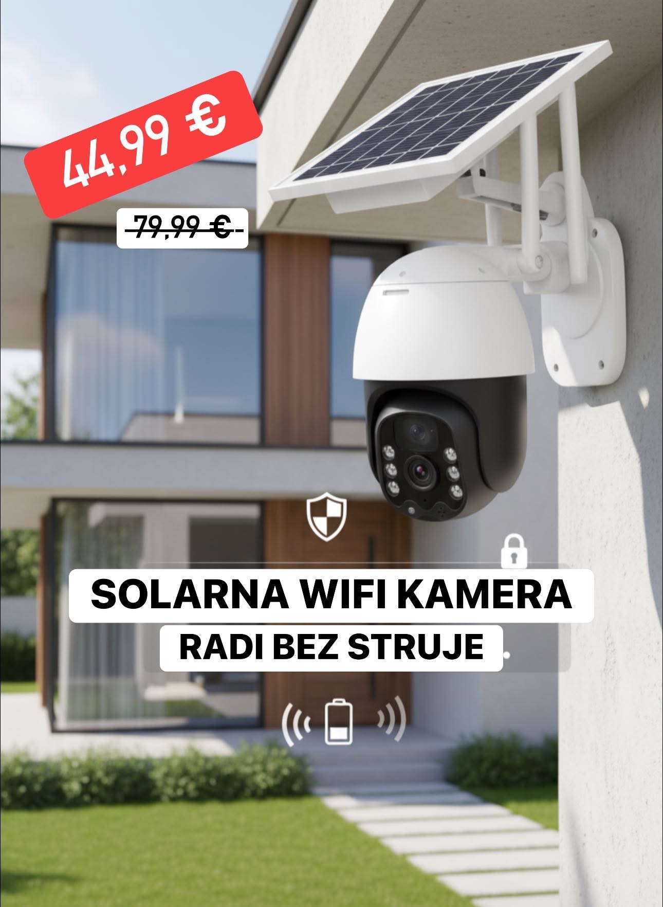Solarna 4K WiFi Kamera V380 Pro